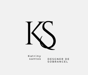 Logotipo Monograma Nail Designer com esmalte preto